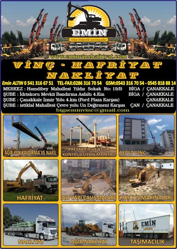 BİGA EMİN VİNÇ HAFRİYAT İNŞAAT TAŞIMACILIK SANAYİ VE TİCARET LİMİTED ŞİRKETİ