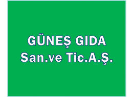 GÜNEŞ GIDA SANAYİ VE TİCARET ANONİM ŞİRKETİ