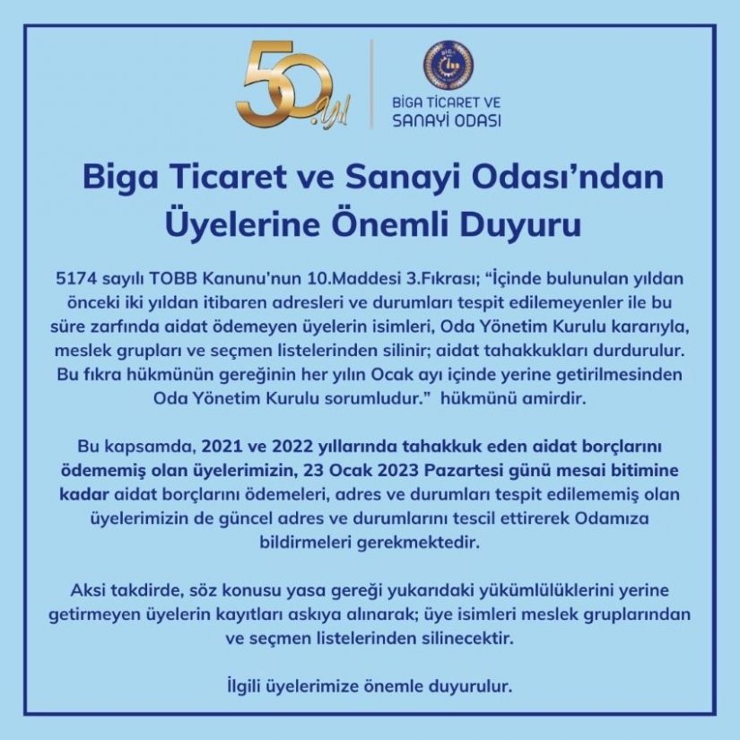 2023 Yılı Askıya Alma İşlemleri ile İlgili Üyelerimize Önemli Duyuru
