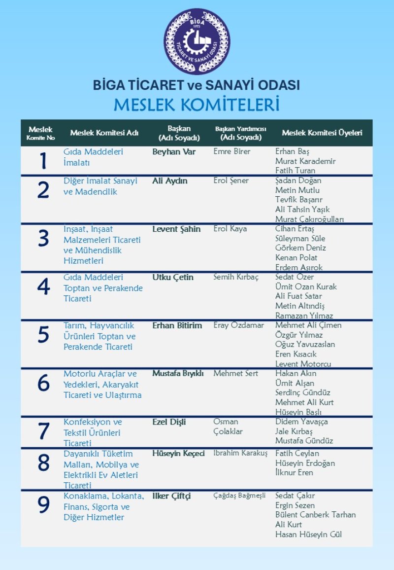 Meslek Komiteleri